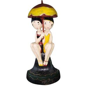 Vintage Anne Harriet Fish Sefton for Hubley Cast Iron Bathing Beauties Door Stop
